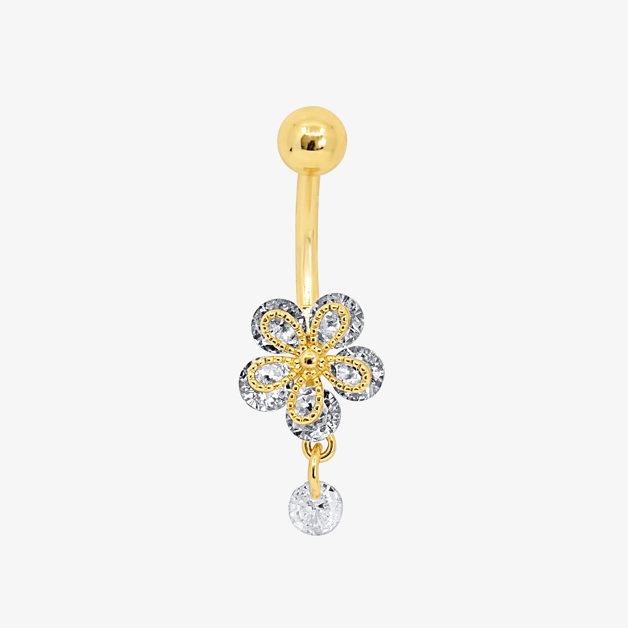 Evry Jewels Flower Kiss Belly Ring