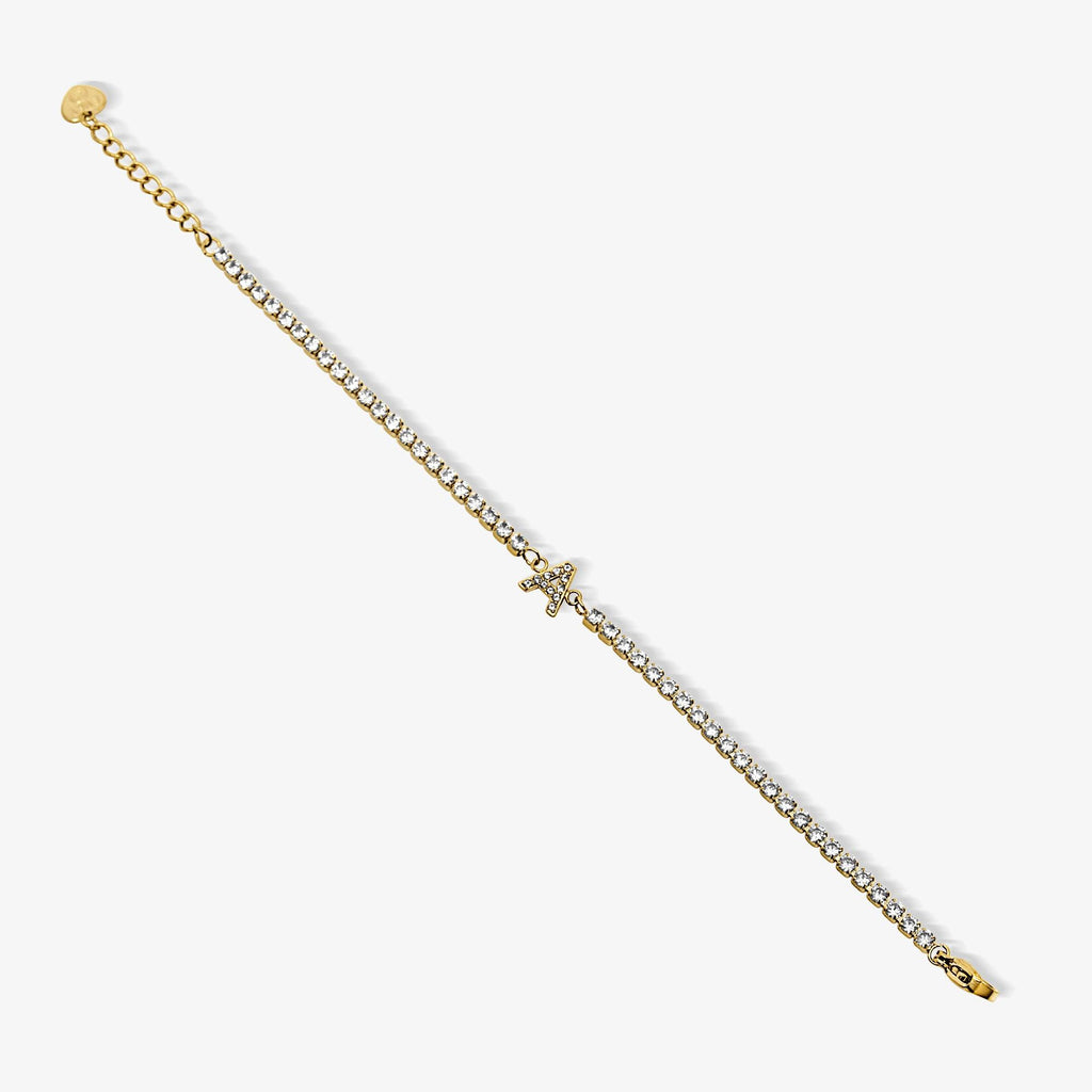 Evry Jewels Icy Initial Tennis Bracelet