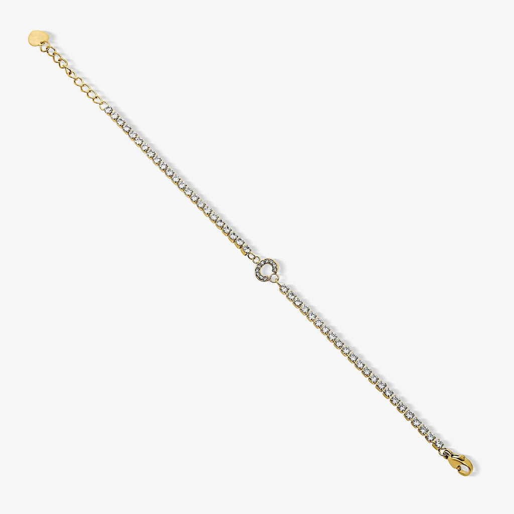 Evry Jewels Icy Initial Tennis Bracelet