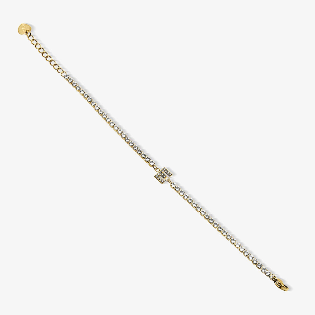 Evry Jewels Icy Initial Tennis Bracelet
