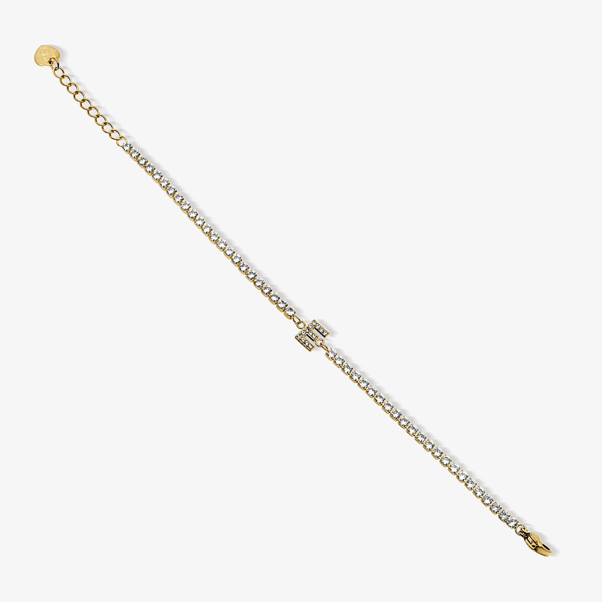 Evry Jewels Icy Initial Tennis Bracelet