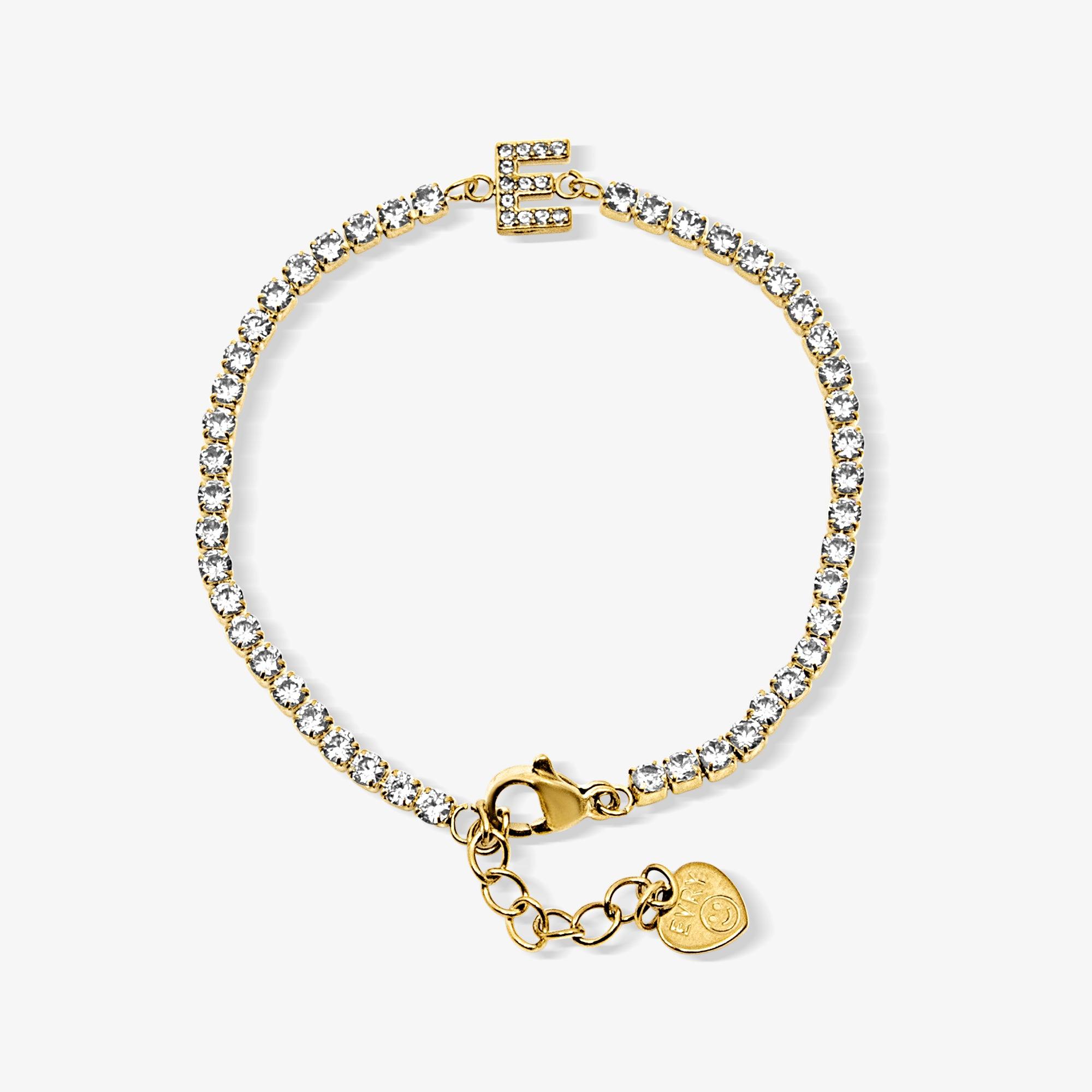 Evry Jewels Icy Initial Tennis Bracelet
