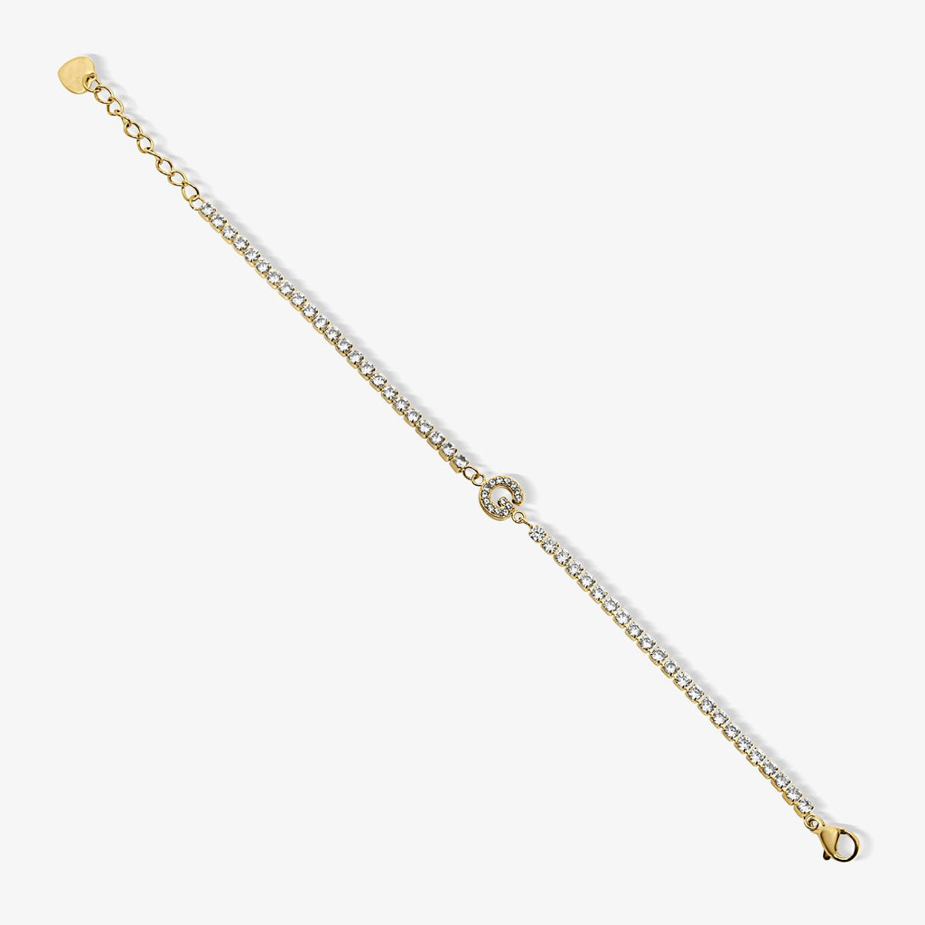 Evry Jewels Icy Initial Tennis Bracelet