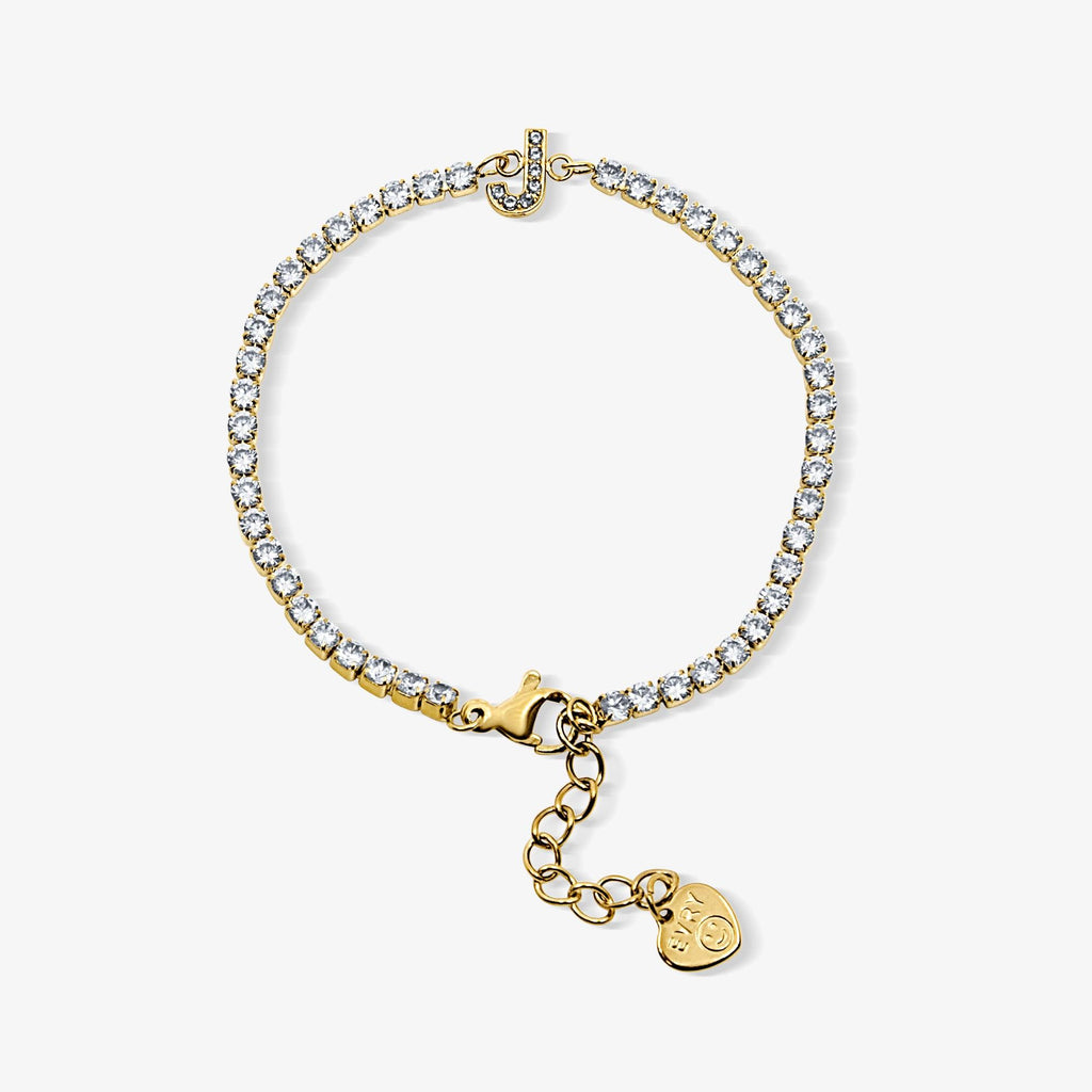 Evry Jewels Icy Initial Tennis Bracelet
