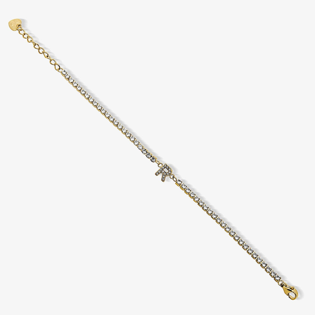 Evry Jewels Icy Initial Tennis Bracelet