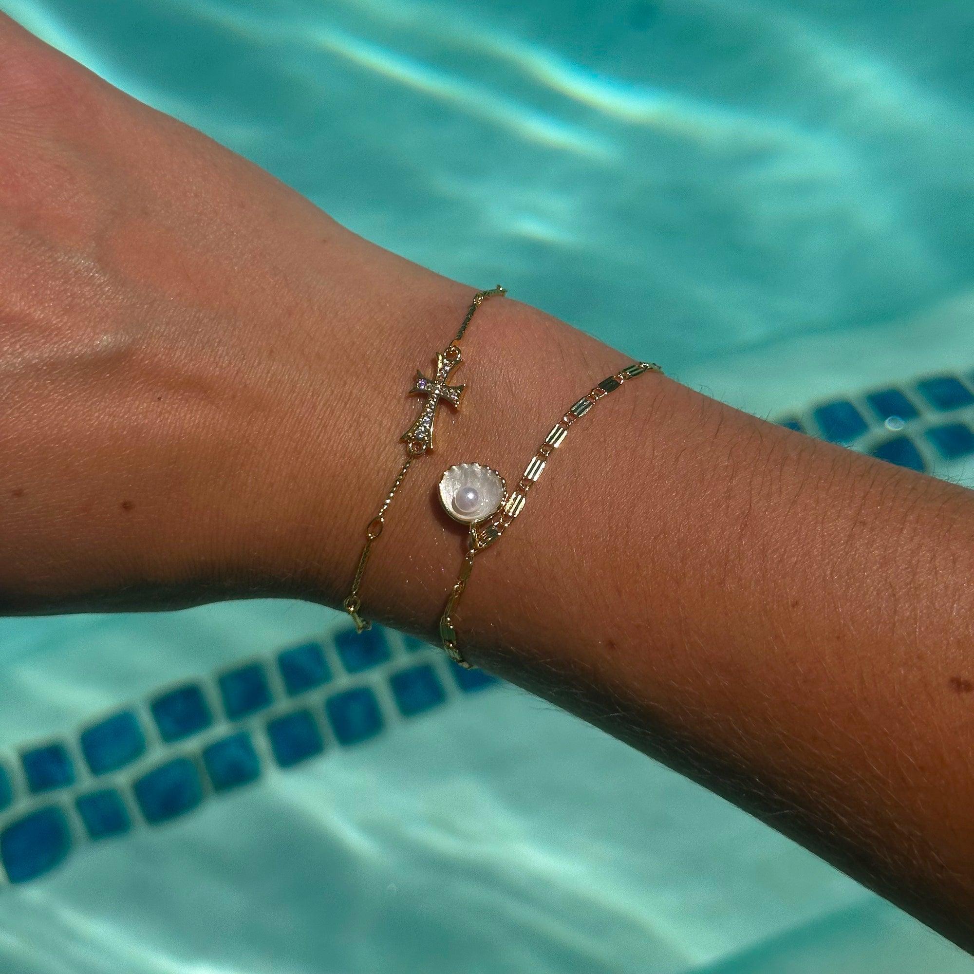 Evry Jewels Double Cross Me Bracelet