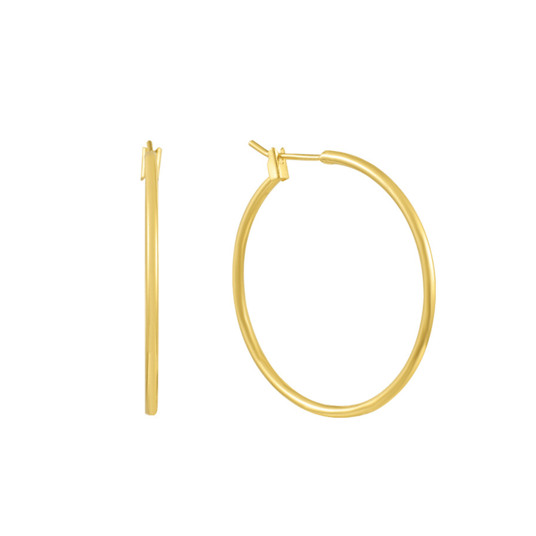 Evry Jewels Thin Evryday Hoop Earrings