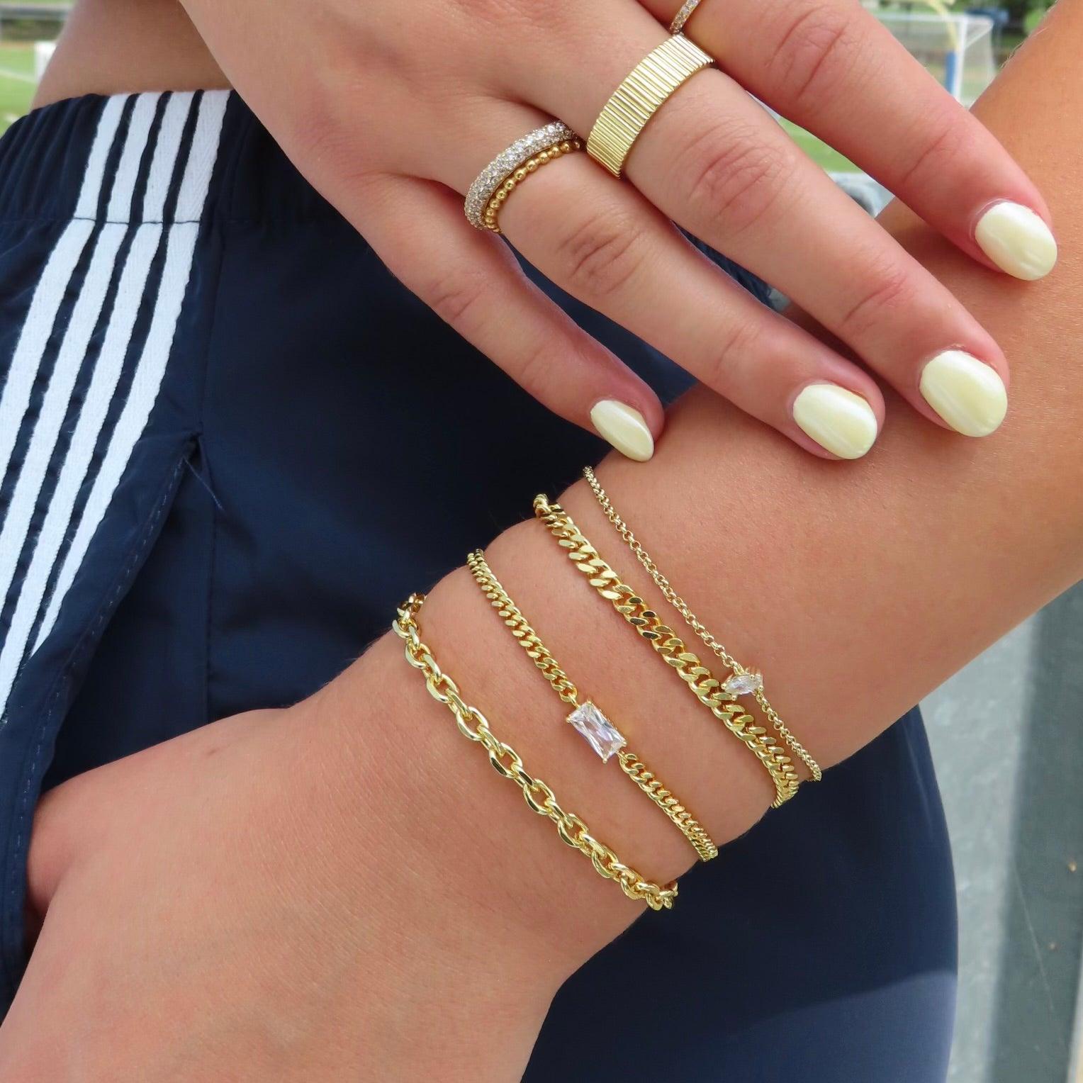 Evry Jewels Gem Bar Bracelet