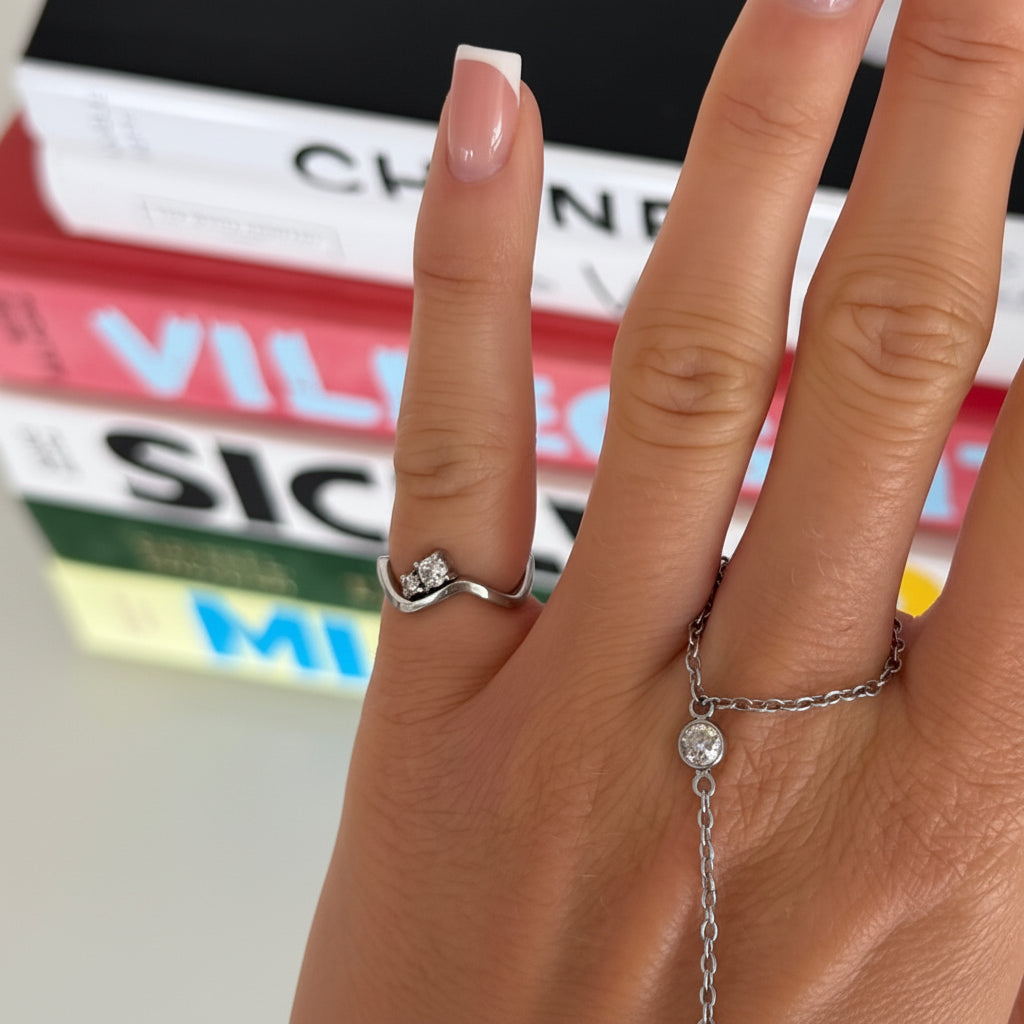 Evry Jewels Shimmer Wave Ring