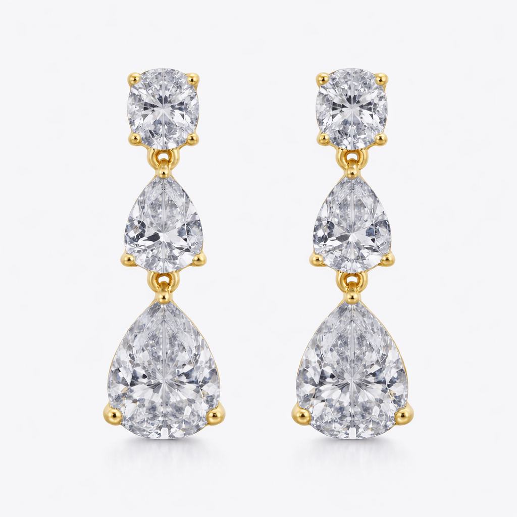 Evry Jewels Twinkle Drip Earrings